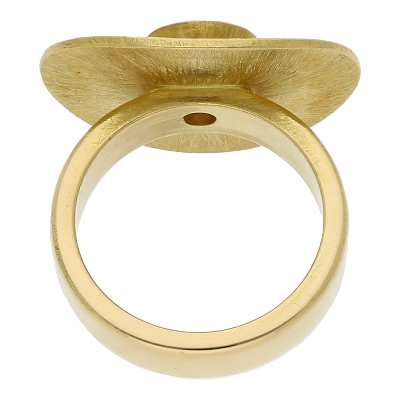 Ring 750 /18 K Gelbgold Solitärring 1 Brillant ca. 1,10ct.  (H) Weiß (vvs) Sehr, sehr kleine Einschlüsse