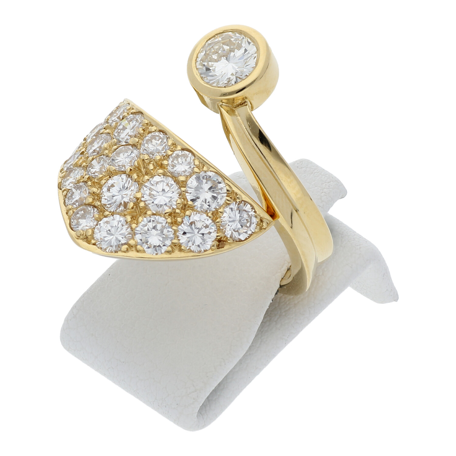 Diamant Ring 3,2 ct Brillant 18 K 750 Gelbgold