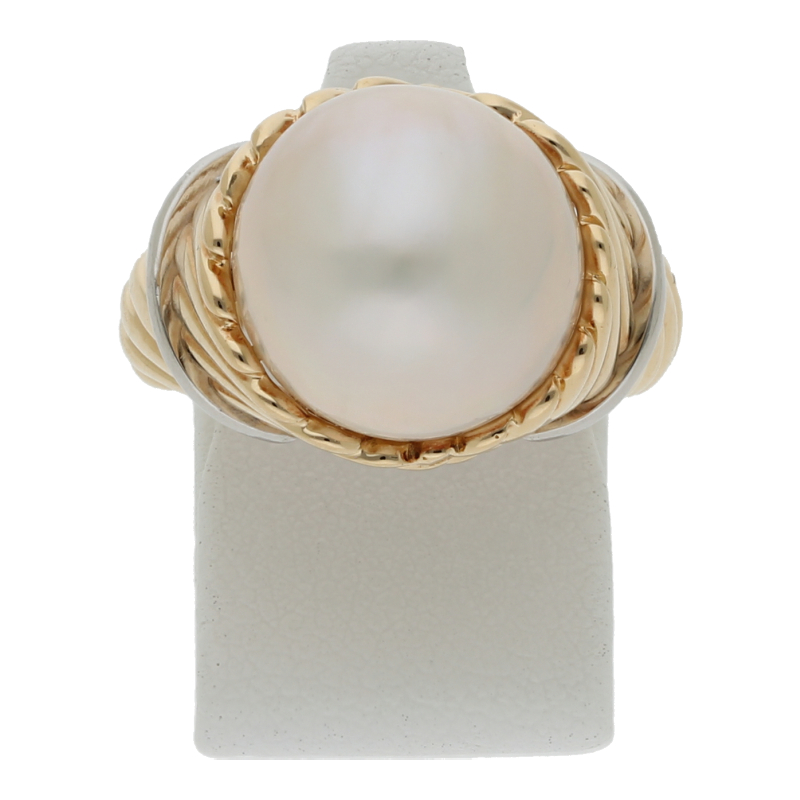 Mabe Perle Ring 750/ 18 K Gold