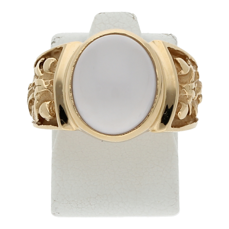 Mondstein Ring 585/ 14 K Gold