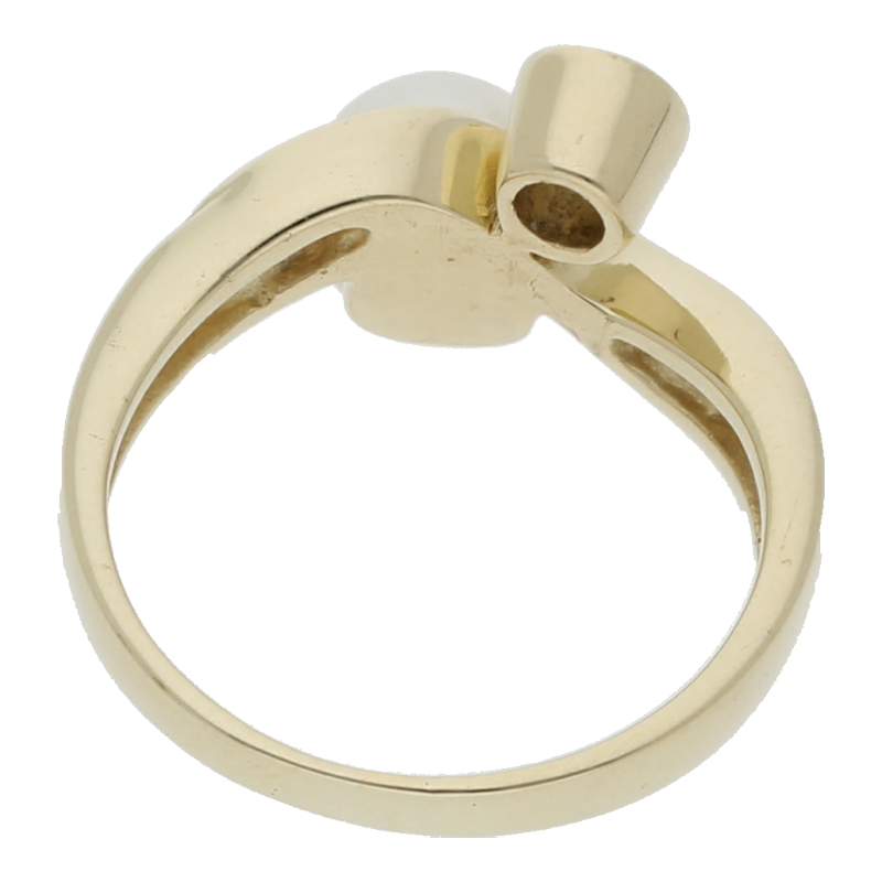 Zuchtperle Brillant Ring 585/ 14 K Gold
