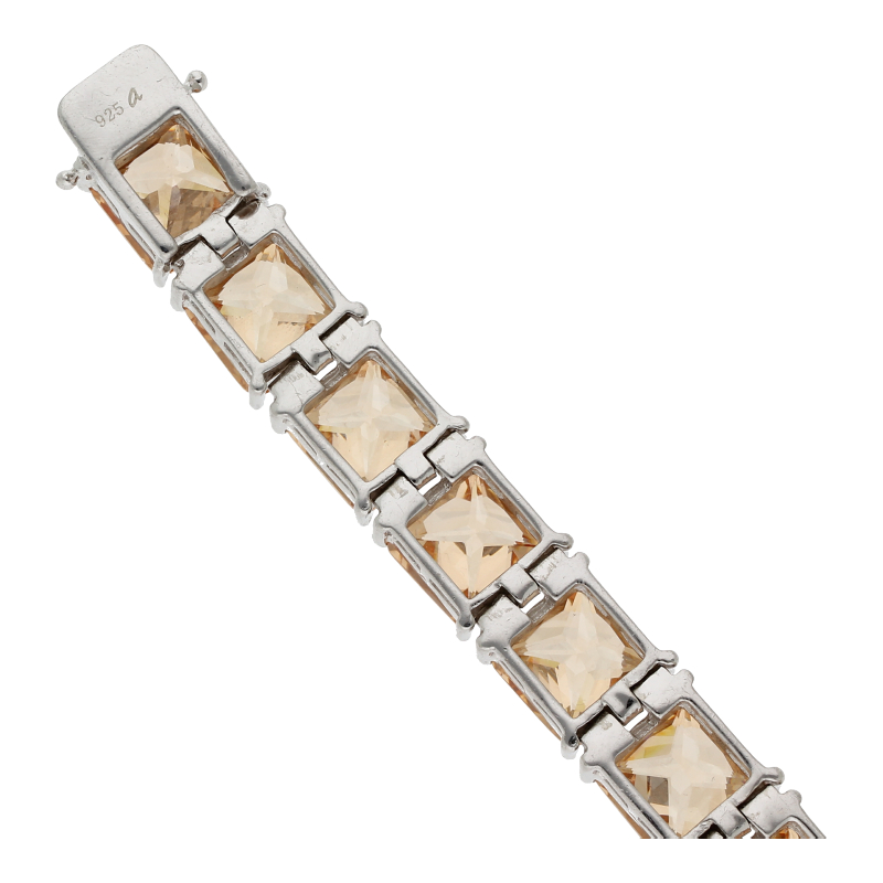 Farbstein Armband 19,5 cm Länge 925/ Silber