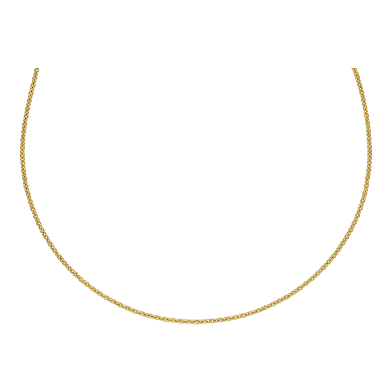Halskette 925 vergoldet Ankerkette Breite 1,5 mm Länge 42 cm