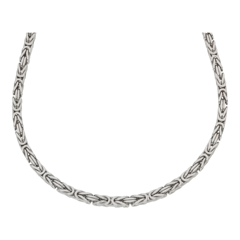 Halskette 925 Silber rhodiniert Königskette Breite 3,6 mm Länge 60 cm