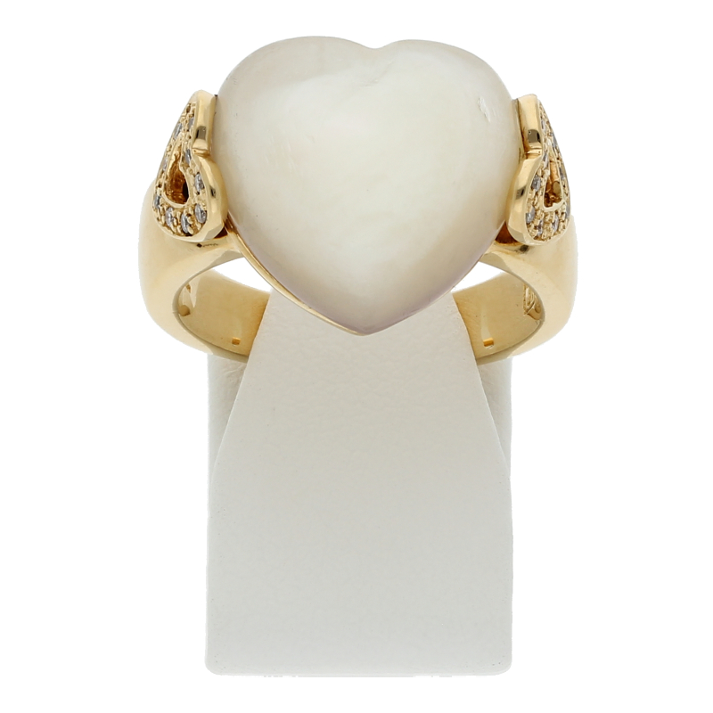 Jette Joop Perlmutt Brillant Ring 750/ 18 K Gold