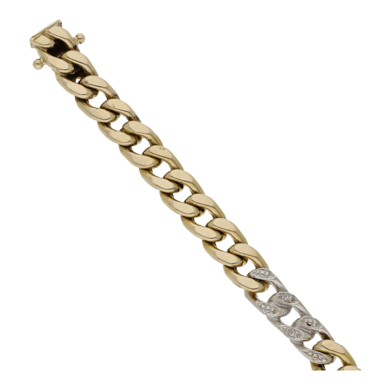 Diamant Panzer Armband 585/ 14 K Gold