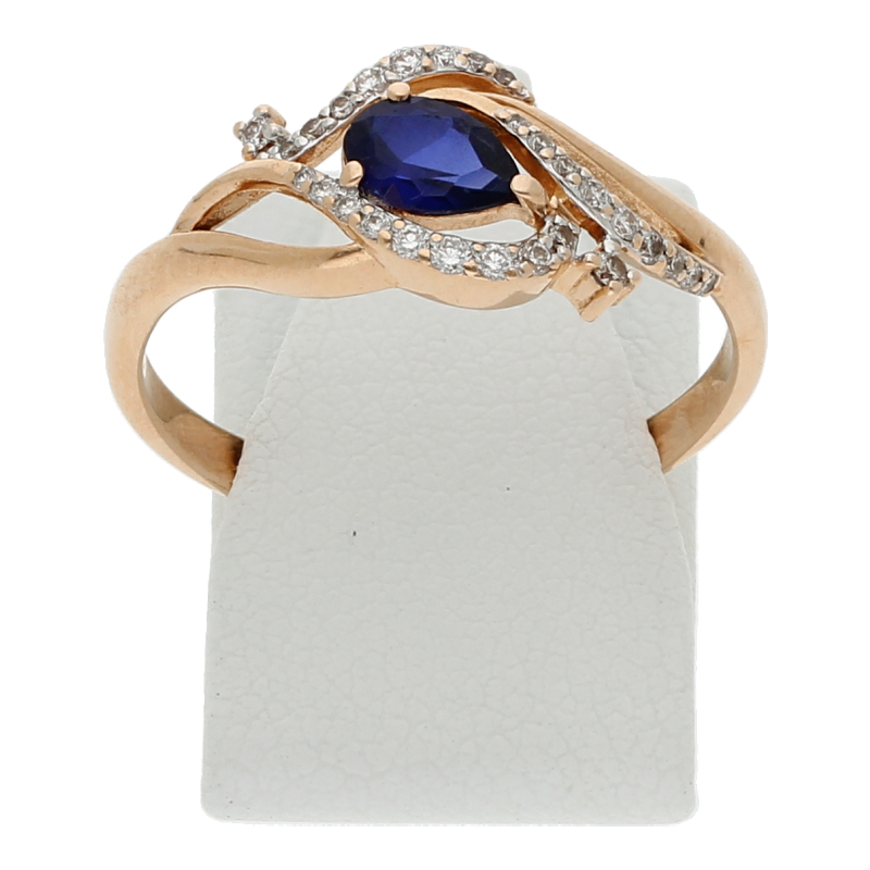 Saphir Brillant Ring 585/ 14 K Gold