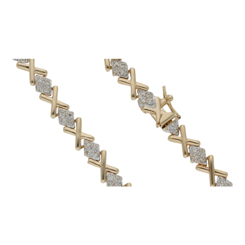 Armband 76 Brillanten 585/ 14 K Gold